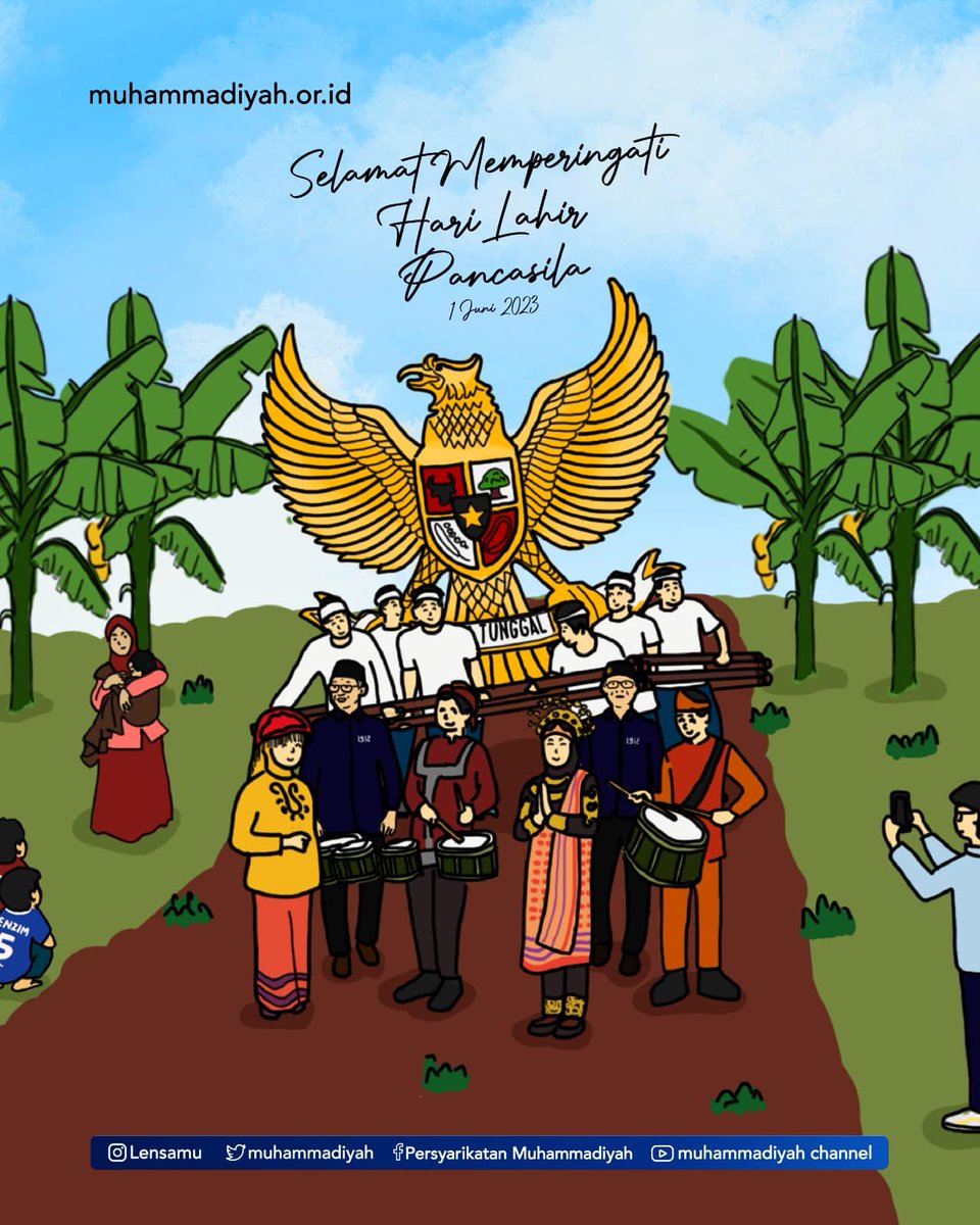 Indonesia memiliki keragaman suku, budaya, bahasa, dan agama. Pancasila merajut keragaman menjadi lebih indah. Selamat Hari Lahir Pancasila, 1 Juni 2023 #Muhammadiyah #HariLahirPancasila #Islam