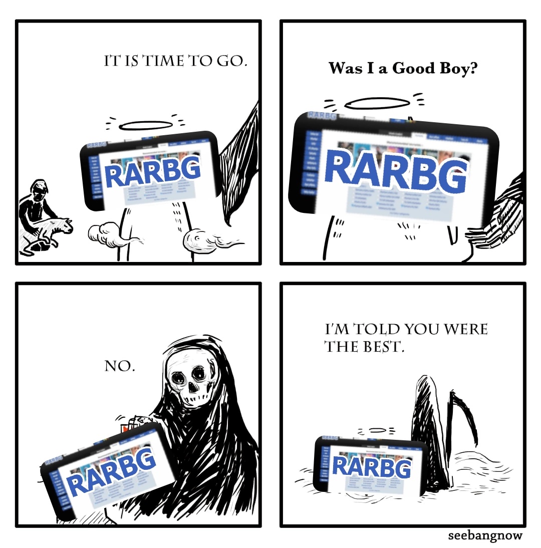 HatchCanon's tweet photo. They had the best quality releases for the longest time. RIP to the end of an era #RARBG https://t.co/2R73onZBxV