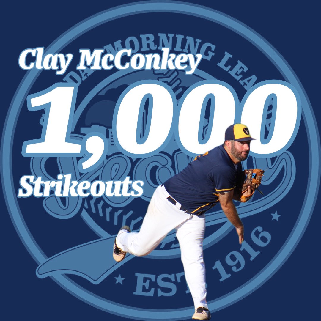 Congrats to Clay McConkey of the Miller Lite Falcons for reaching 1,000 strikeouts! #baseball #peoria #sundaymorningleague #psml108