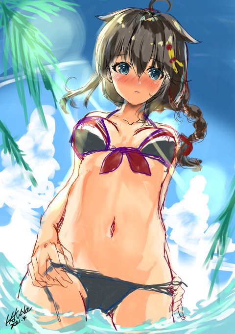 6月になって気温も高くなってきたし時雨ちゃんと海とかプール行きたいな!

#艦これ #時雨 #水着 https://t.co/WGX9ghhfTT