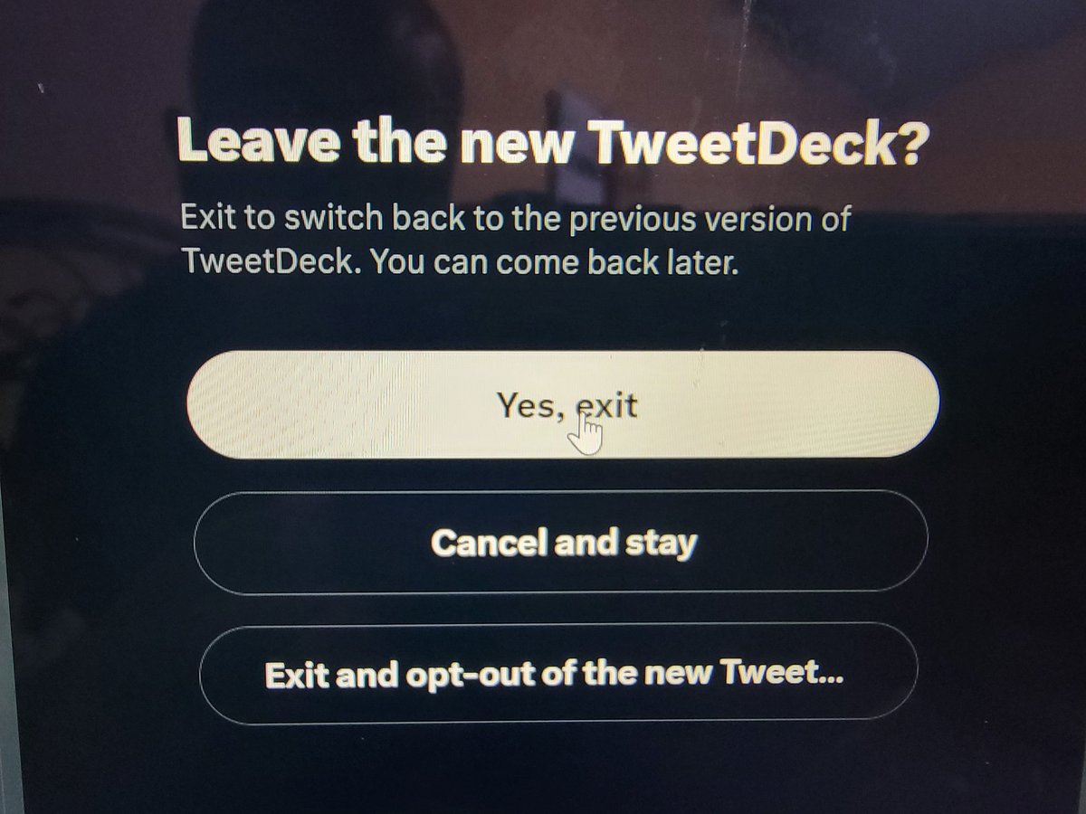Stuck in the 'new' #tweetdeck preview?  Just follow the example  photos to go back to the old version. At least for now.