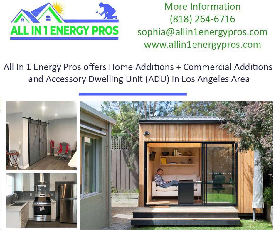 All in One Energy Pros can build u affordable #ADUs & Energy-Efficient #Roofing in #LA. Call today 888-271-7675 to schedule your FREE consultation

allin1energypros.com/affordable-adu…

#AccessoryDwellingUnit #Adu #ModernPrefab #ModularHome #losangeles #frugal #simplicity #OffGrid #TinyHomes