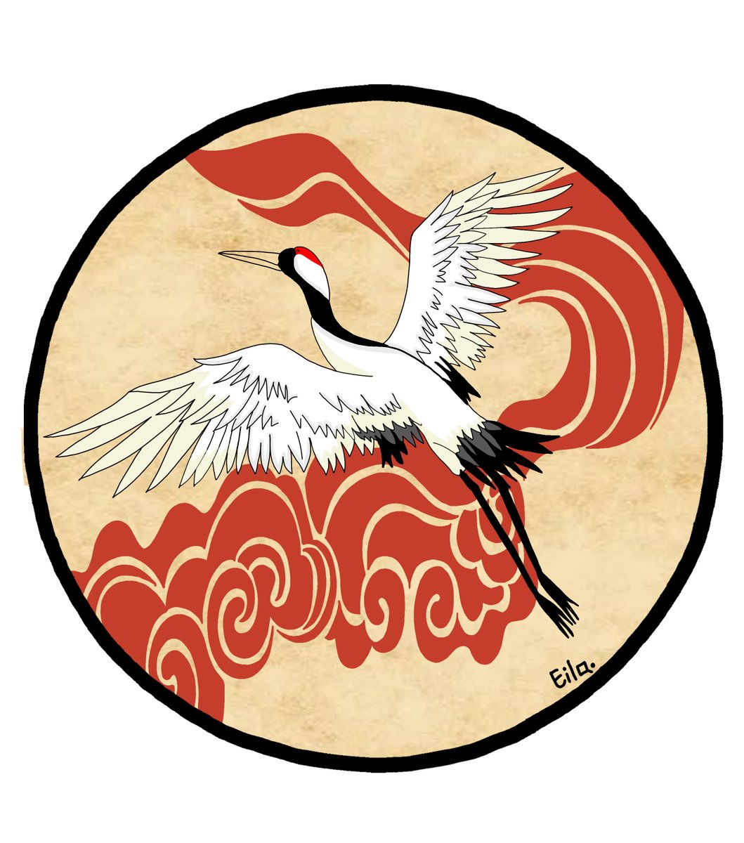 นกกระเรียน
#tattoo 
#minimal 
#cartoon 
#animal 
#นก
 #crane 
#bird 
#japan