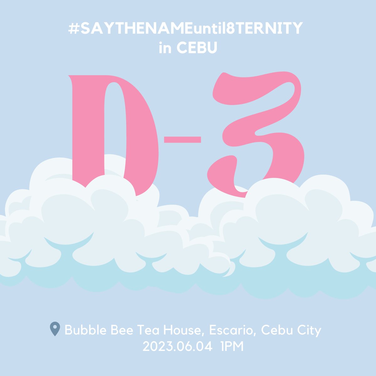 There's no such thing as late celebration as we are 3 DAYS away from #SAYTHENAMEuntil8TERNITY CEBU Chapter!! We definitely can't wait to celebrate with you, Cebuano caratdeuls. ☁️🤍

#SVT_8th_Anniversary 
#8Years_with_CARAT