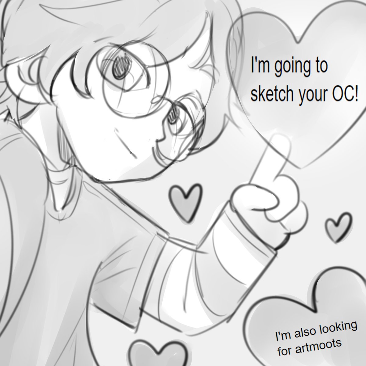 comment your Ocs, like and RT so I can sketch for you!! 

Looking for more ✨#artmoots

#ArtistOnTwitter #Commission