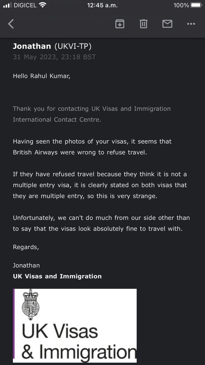 Rahul_ku28's tweet photo. @British_Airways kunika Seth (Dm) is telling my wife that if she will not allow my wife to fly then no body and power to allow my wife to fly.All the staff know that she is wrong but afraid of her .Uk immigration allow my wife to transit to Bermuda via London https://t.co/OhyHzIKrWH