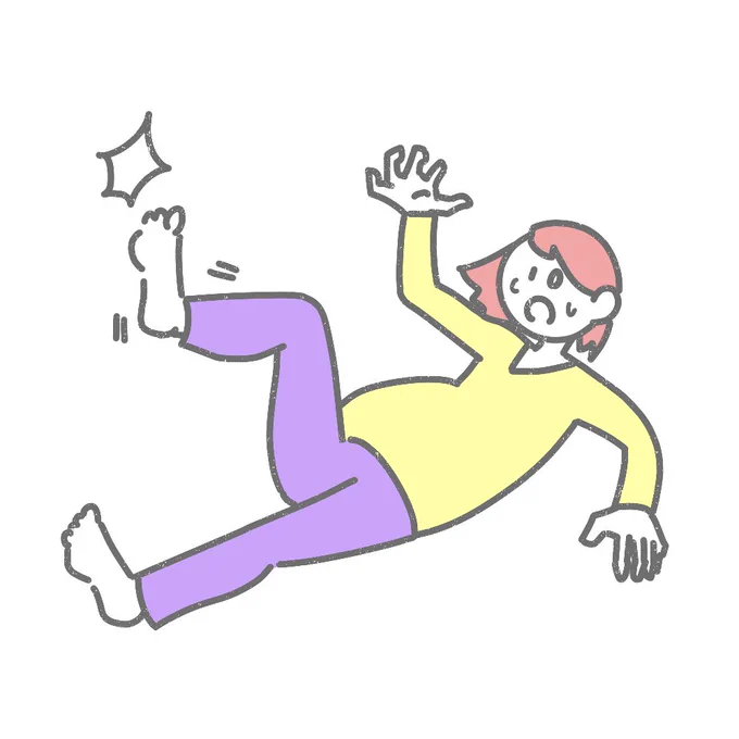妊娠で足がつる女性   femtech-illustration.com/47-… #フェムテック #フェムテックイラスト #妊娠後期 #妊娠初期  特に後期のこむら返りが、お腹が大きくて治すポーズできないのしんどいよね…