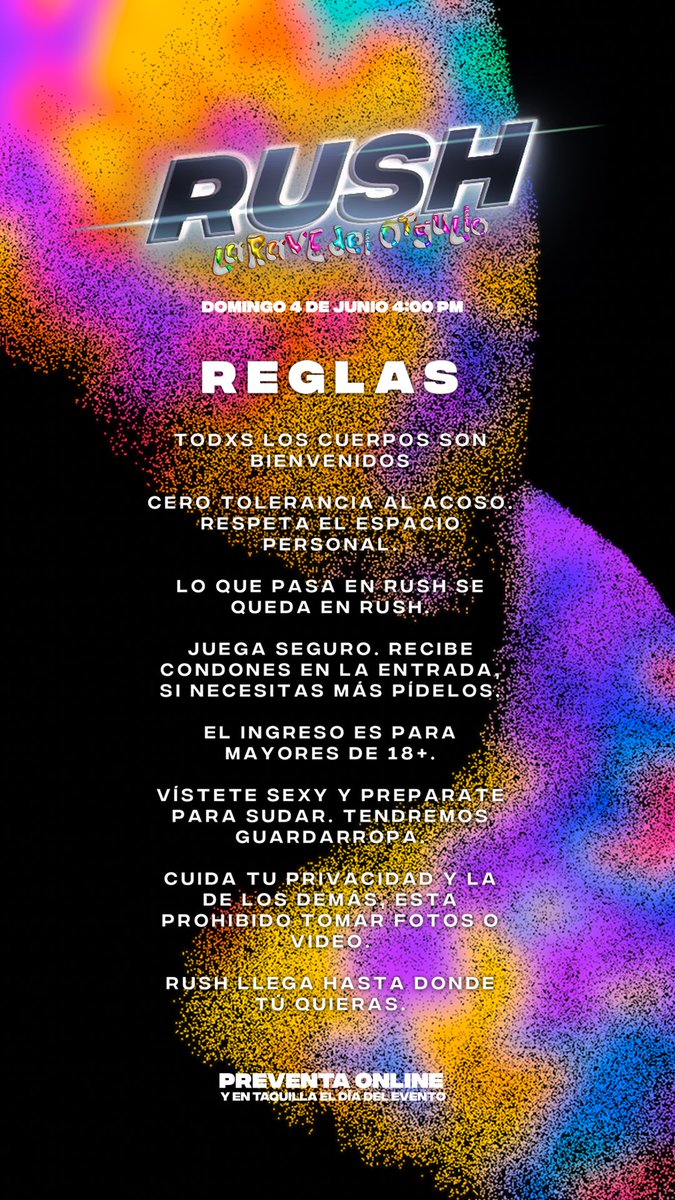 Rushgdl's tweet photo. Lo qué pasa en RUSH se queda en RUSH…
Sigues las reglas 🍆💦🍑
#guadalajara #readytorush
Preventa online: https://t.co/zJPWBlnVL7 https://t.co/3APSwS6wbl