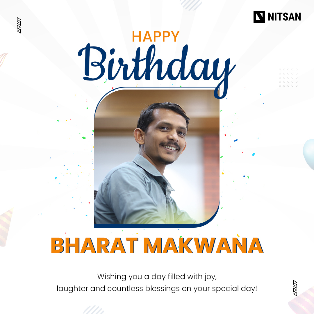 🎈🥳Happy birthday, and here’s to many more 💫years of success and joy. May all the beautiful things you’ve accomplished will be doubled. 🎉🎂

#Happybornday, Bharat Makwana!

#birthday #celebration #joy #culture #employee #birthdaywishes #officeculture #happybirthday