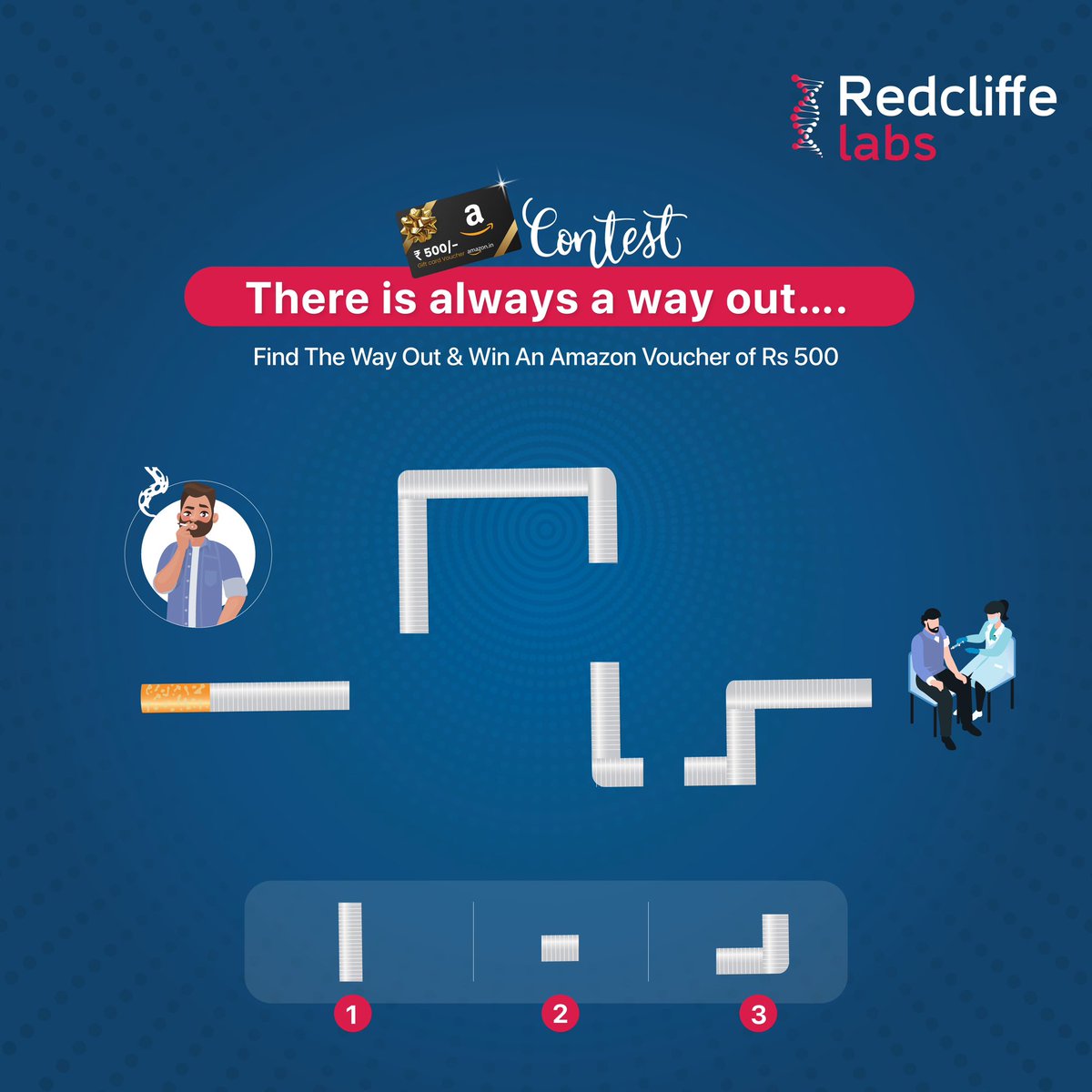 redcliffelab's tweet photo. #Quittingsmoking is within your reach! Choose the right path that can guide you towards a #smokefree life &amp; get a chance to win an #Amazonvoucher worth Rs 500.

Steps
1. Follow us on Insta, FB, YT &amp; Twitter.   
2. Tag  5 friends   
Entries valid till 4th June

#Redcliffelabs https://t.co/EuHOhTZFfI