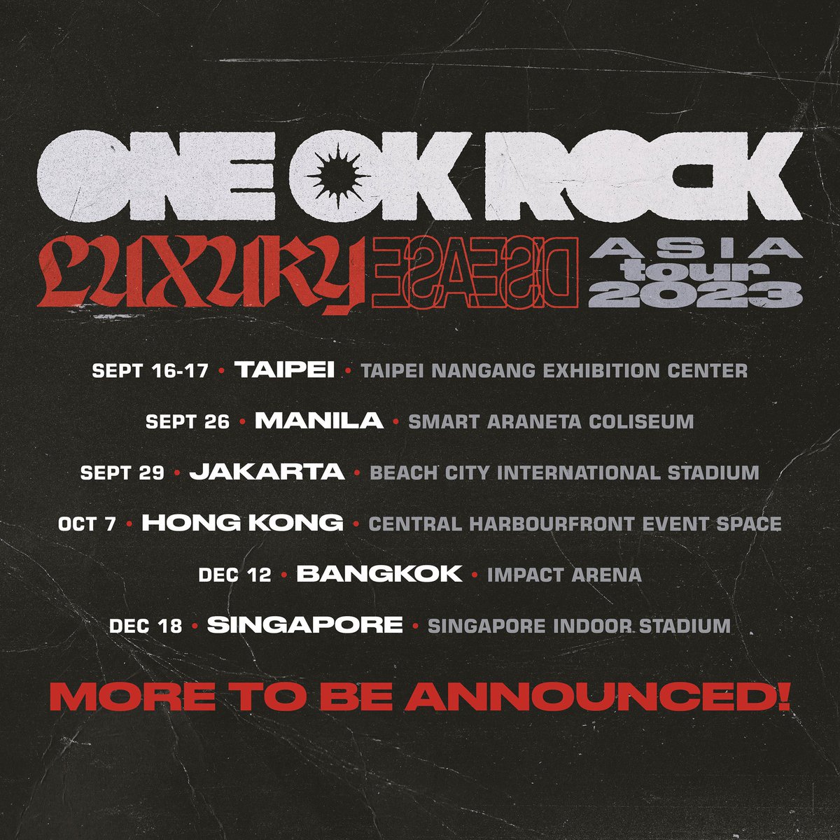 wts lfb ph

📢Ticketing assistance / pasabuy / pasabay / pabili for ONE OK ROCK Luxury Disease Asia Tour 2023 in Manila will open soon🔜

✅ Check # on bio for feedback
✅ Check 📌 tweet for legitimacy

💌Kindly DM if interested. Thanks!
 #ONEOKROCK #LuxuryDisease