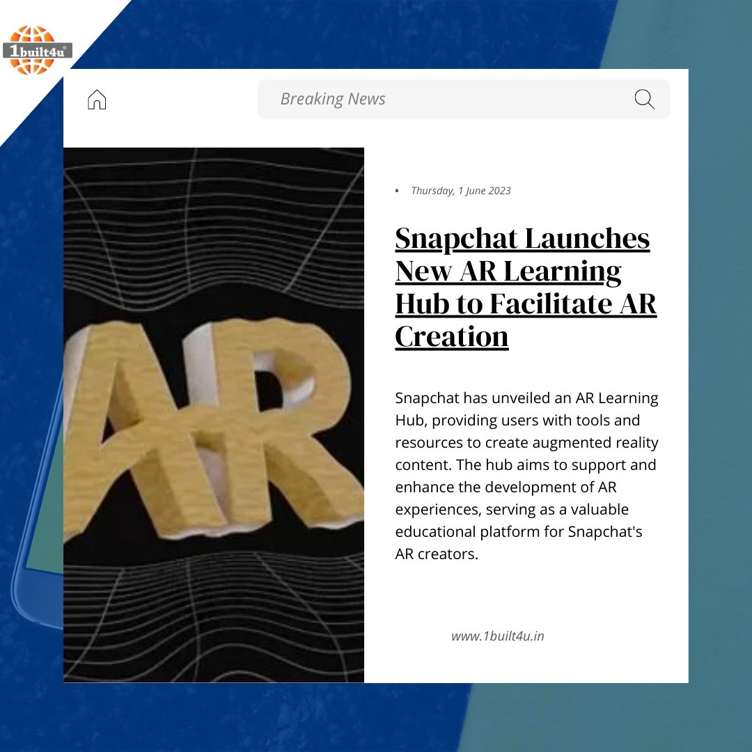 Snapchat Launches New AR Learning Hub to Facilitate AR Creation

#1built4u
#SnapchatAR
#ARLearningHub
#AugmentedReality
#SnapchatNews
#ARCreation
#ARDevelopment
#ARCreators
#ARLearning
#SnapchatUpdates
#ARExperiences