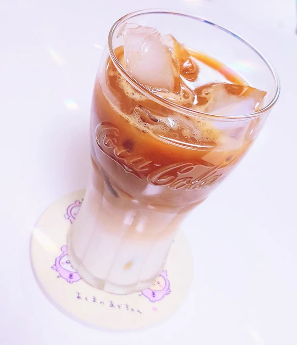 今月のコーヒーにカフェオレ専用があったから今日のお供はアイスカフェオレ〜