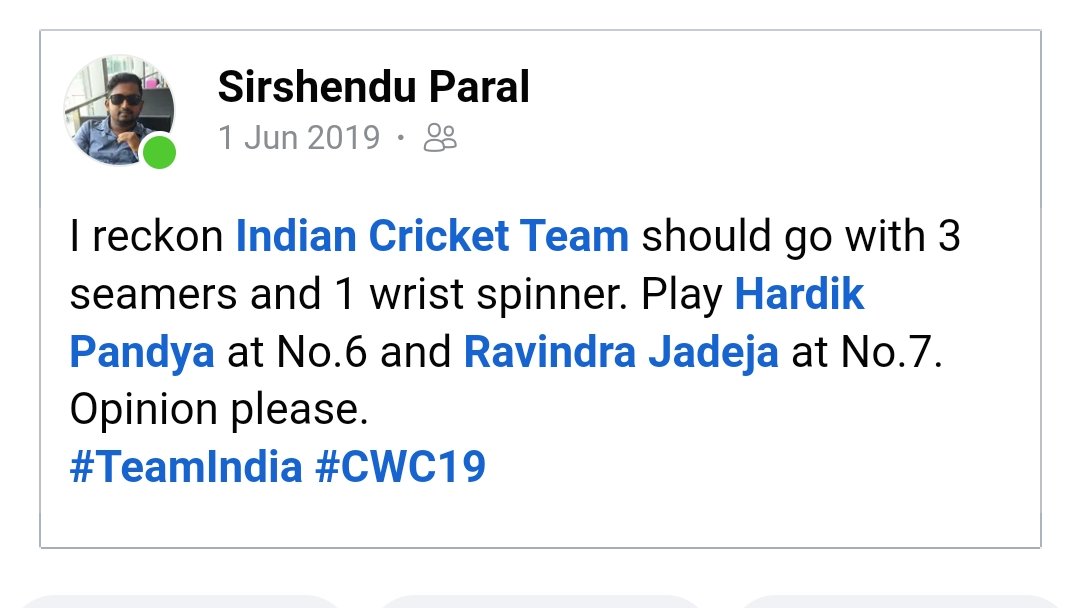 We are in 2023 & it's happening in India. And I'm not changing my mind here. #TeamIndia #CWC23 #ICCWorldCup #WTC