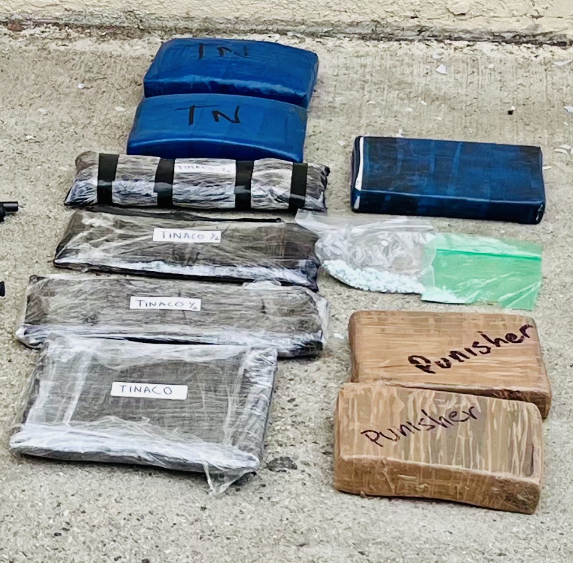 How many lives saved? Doing their part to keep this #poison off our streets. Your #GND #Group4 with the assistance of #K9 #Luc seized  approximately 110,000 #Fentanyl pills $3.4M street value, 3.5 kilos Fentanyl powder $600K Street  value, 
5 kilos of #cocaine $750K Street value