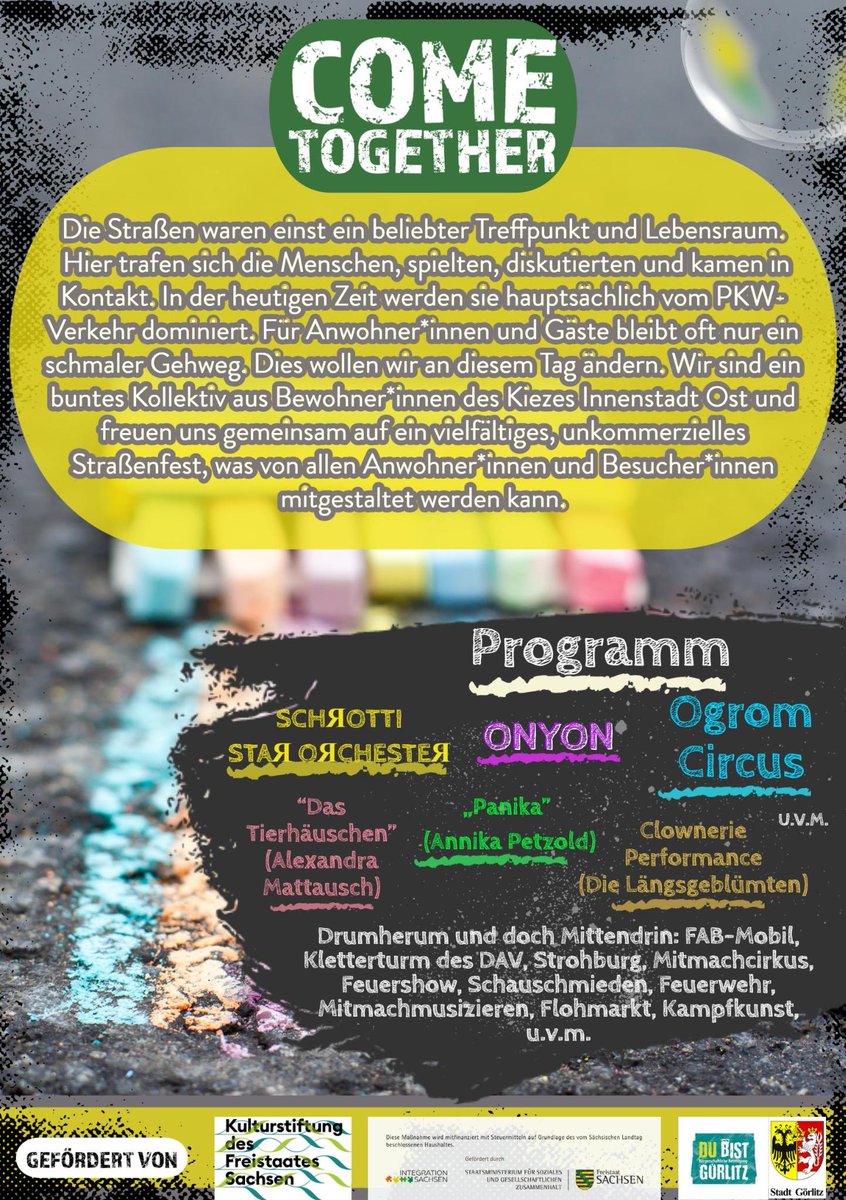 Am kommenden Samstag wird es äußerst wild vorm (geöffneten) LABA Flagship Store.

Ab 13:00 feiern die Sohr-/Blumenstraße ihr schönstes Fest.

Kommen Sie alle nach #Görlitz.
Kommen Sie alle auf die bunten Straßen.

✌️☺️