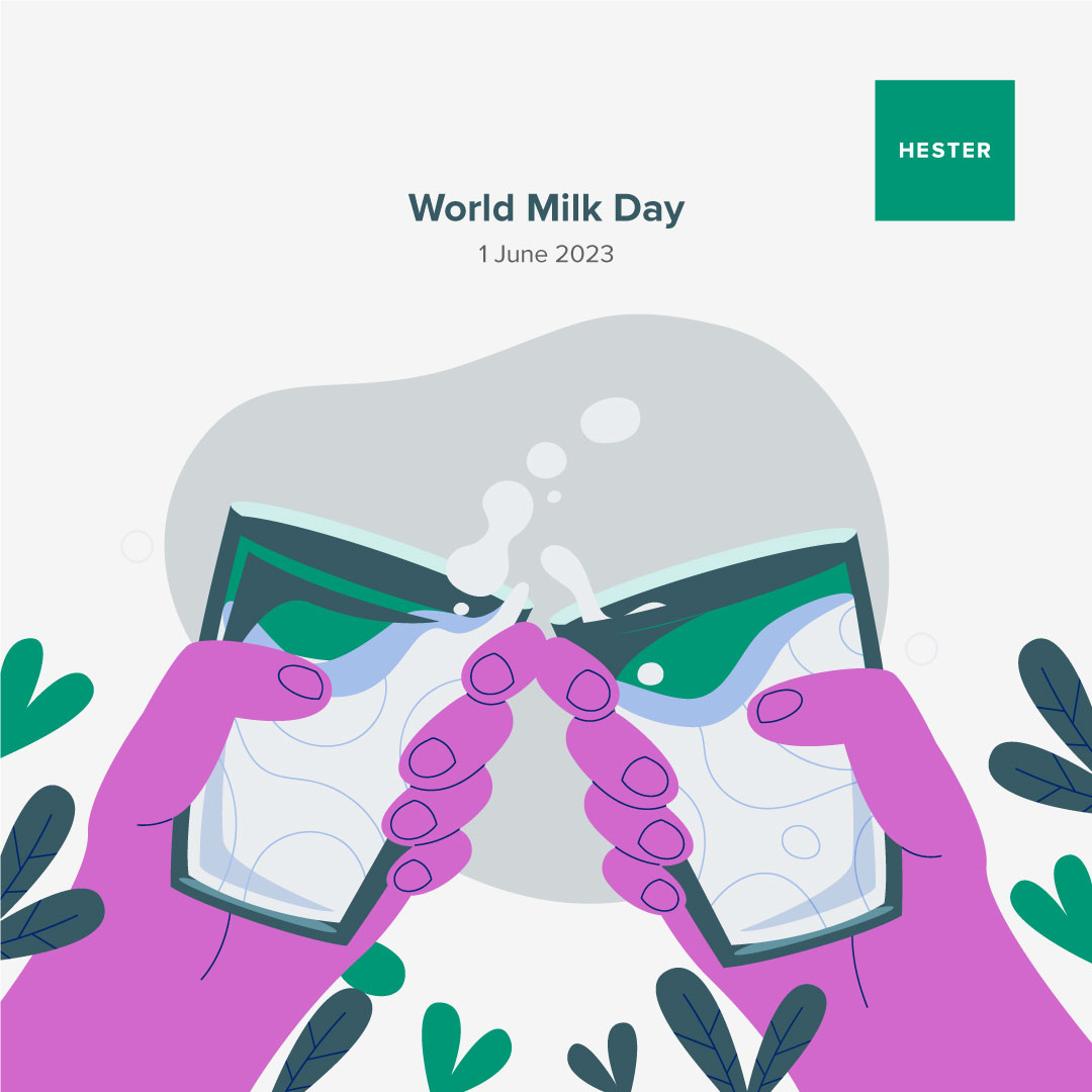 Raise a glass, celebrate the power of milk! #WorldMilkDay

#Hester #MilkForLife #EnjoyDairy #DairyFarmers #HealthyAnimals #HealthyMilk #Dairy