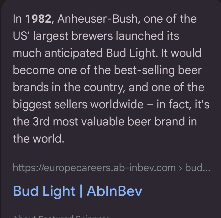 Effortlessly-- I dare say, prescigently -I've been boycotting #BudLight since 1981