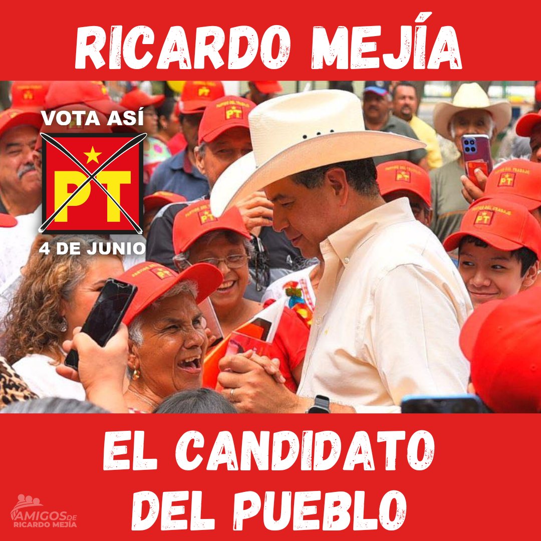 𝗘𝗹 𝗽𝘂𝗲𝗯𝗹𝗼 𝗲𝘀 𝘀𝗮𝗯𝗶𝗼 𝘆 𝗻𝗼 𝘀𝗲 𝗲𝗾𝘂𝗶𝘃𝗼𝗰𝗮, por eso apoya al Tigre <a href="/RicardoMeb/">Ricardo MejíaBerdeja</a> , es la esperanza del cambio, DEFINITIVAMENTE EL CANDIDATO DEL PUEBLO 𝗩𝗢𝗧𝗢 𝗠𝗔𝗦𝗜𝗩𝗢 𝗣𝗧  #TuVotoSíCuenta #VotaPT