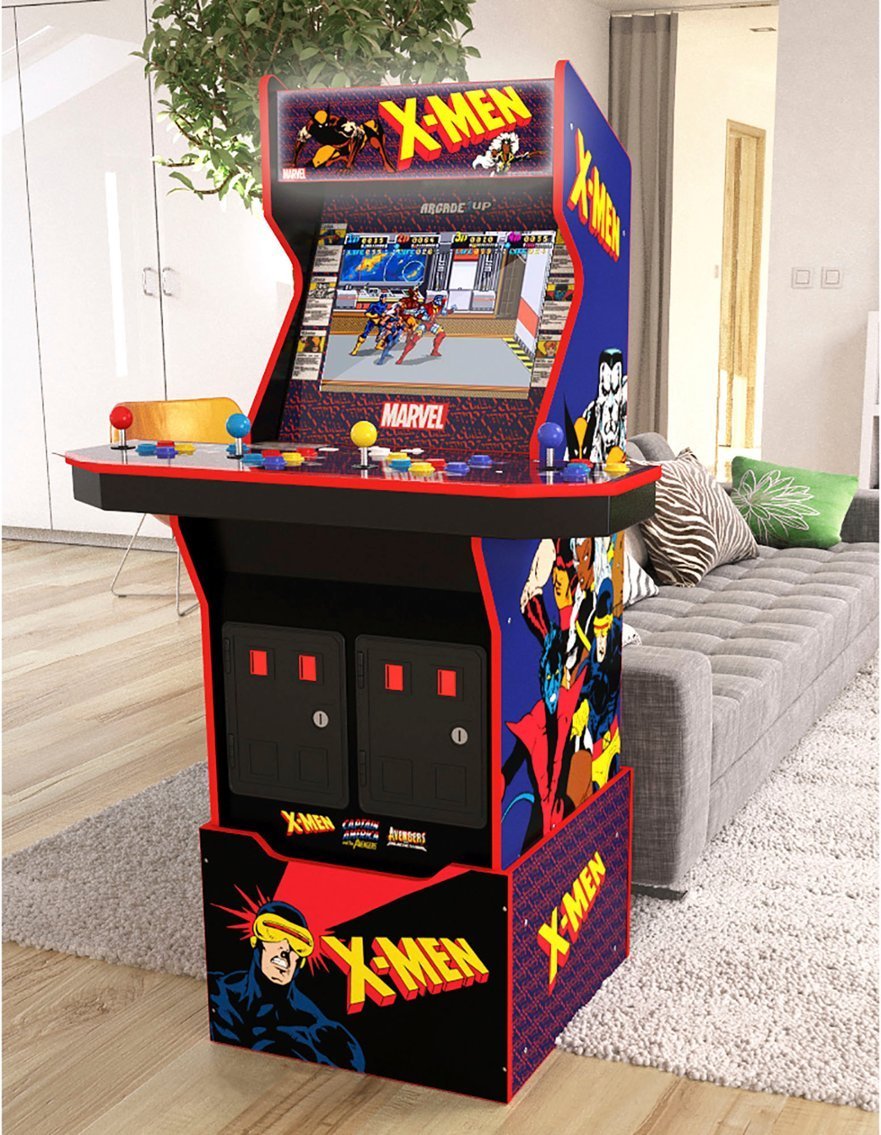 Arcade1Up - X-Men Arcade with Stool, Riser, Lit Deck & Lit Marquee is $399.99 on Best Buy DOTD bit.ly/3WPPTQw #ad