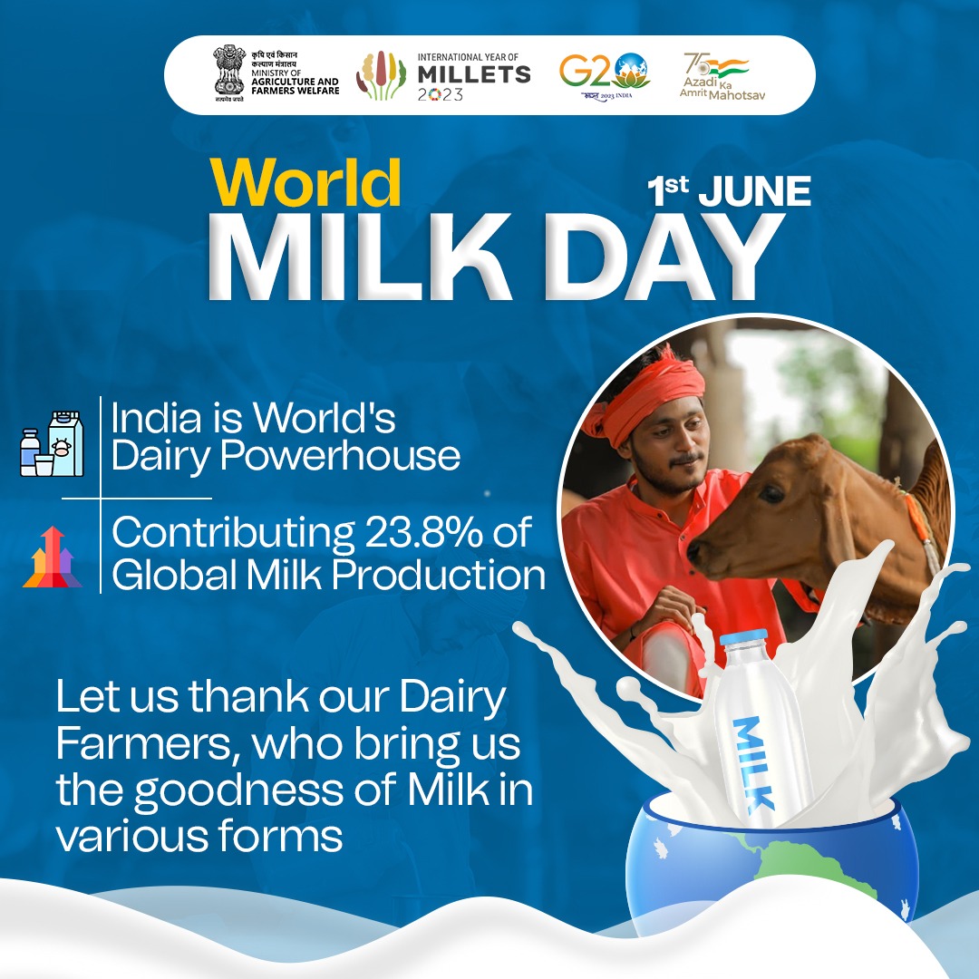 This #WorldMilkDay, let's salute our dairy farmers—the true champions behind the milk we cherish.
Their unwavering dedication and hard work fuel our nation's development and keep us healthy. 

Cheers to the unsung heroes who bring us the goodness of milk!
#DairyFarmers