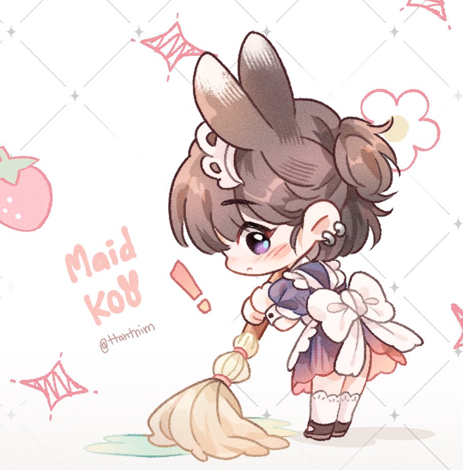 I think ppl want maid koo to help them cleaning 

#btsfanart
#jungkook #Jungkookfanart