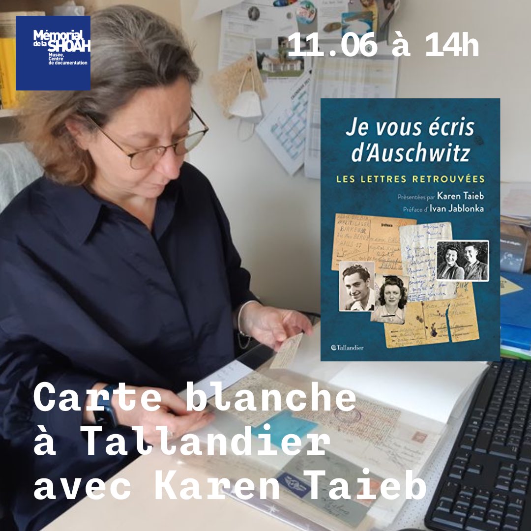 mdmissika's tweet photo. Venez nombreux au salon du livre du @Shoah_Memorial les 10 et 11 juin !
@Ed_Tallandier 
#shoahmemorial #histoire #books #rencontre #paris #dedicace #litterature #Vendredilecture #lecturencours #lecturedujour https://t.co/qwEIjb2Nci