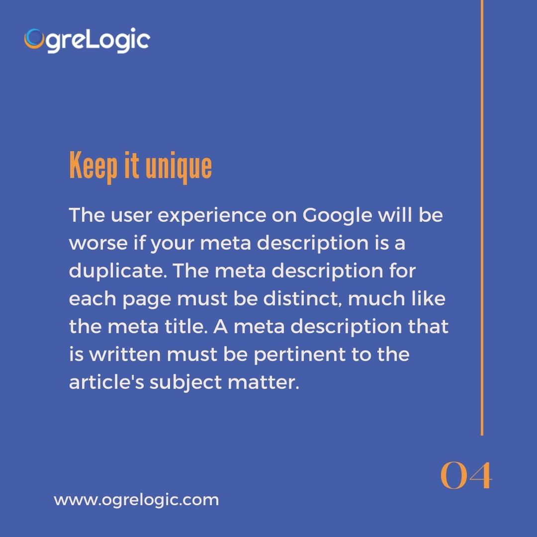 Craft Compelling Meta Descriptions with These Effective Tips. Schedule a NO OBLIGATION CONSULTATION at 512-559-7491 or visit ogrelogic.com.

#metadescriptionoptimization #metadescription #seooptimization #seooptimizationtips #seotips #seoagency #seoservices