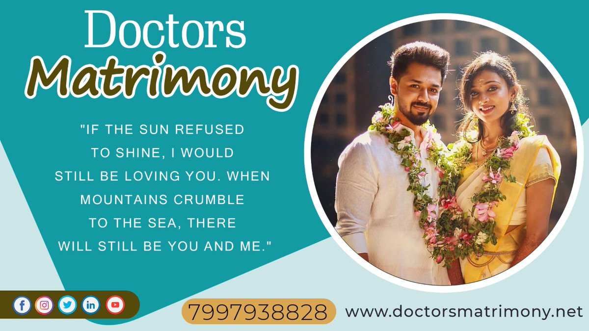 Doctors Matrimony an ISO Certified -7997938828 doctorsmatrimony #hyderabad #hyderabad #matrimony #marriage #hyderabad #government #Asraonagar #ecil #banglore #marriage #groom #perfectmatch #lifepartner #relationships #buildrelationships #ISO #HighProfiles #PremiumMatches