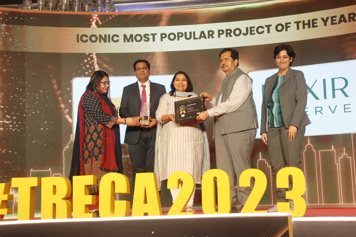 Attended the prestigious Times Real Estate Conclave & Awards 2022-23, presented by @timesofindia at Taj Mahal Palace, Colaba, Mumbai!

 🏆 Heartfelt congratulations to Mrs. @DrManjuLodha  for her iconic contribution to community development (CSR) through Lodha Foundation,…