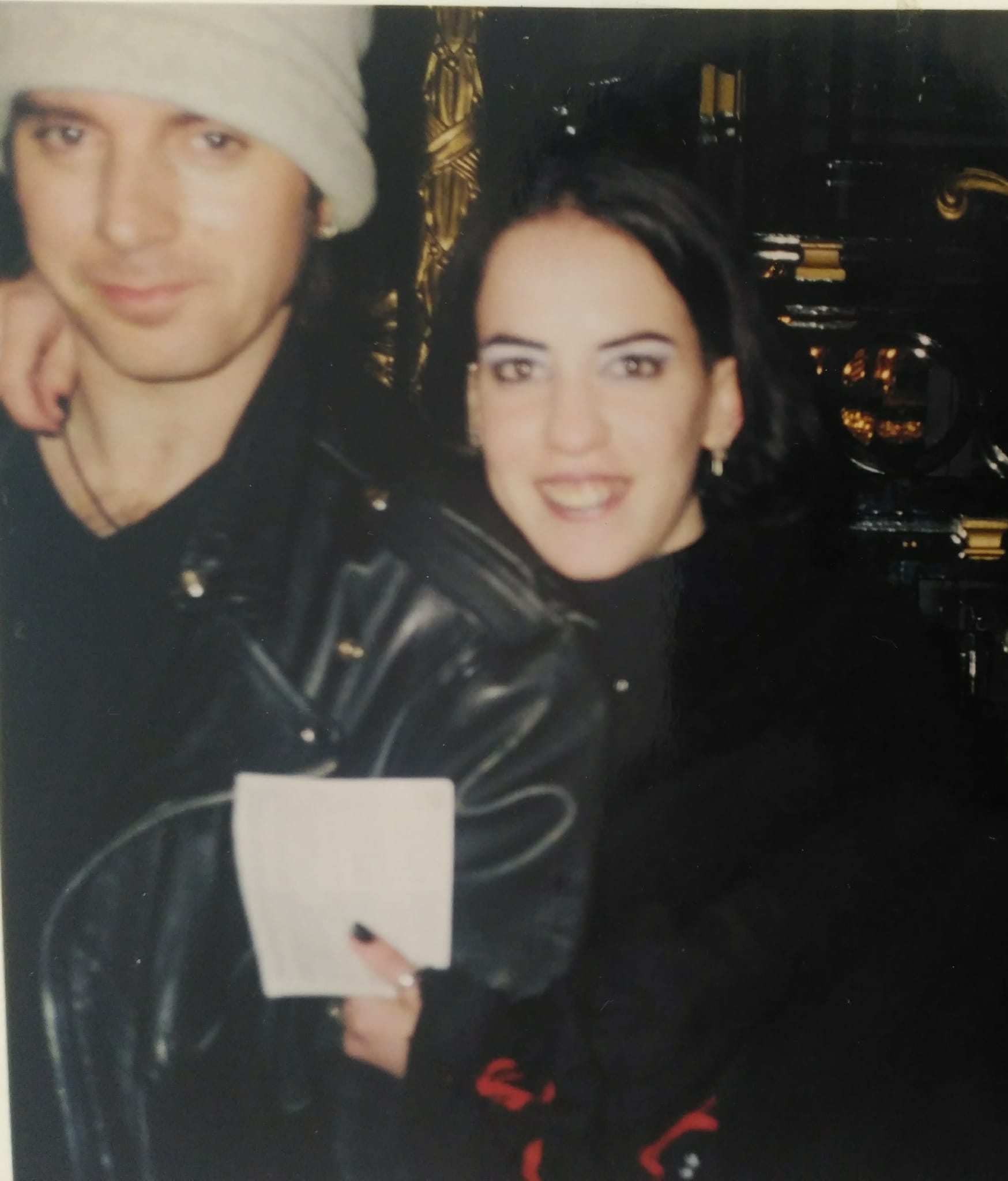 Here I am with The Cure bassist Simon Gallup 23 years ago .
Today is your birthday, happy birthday! 
