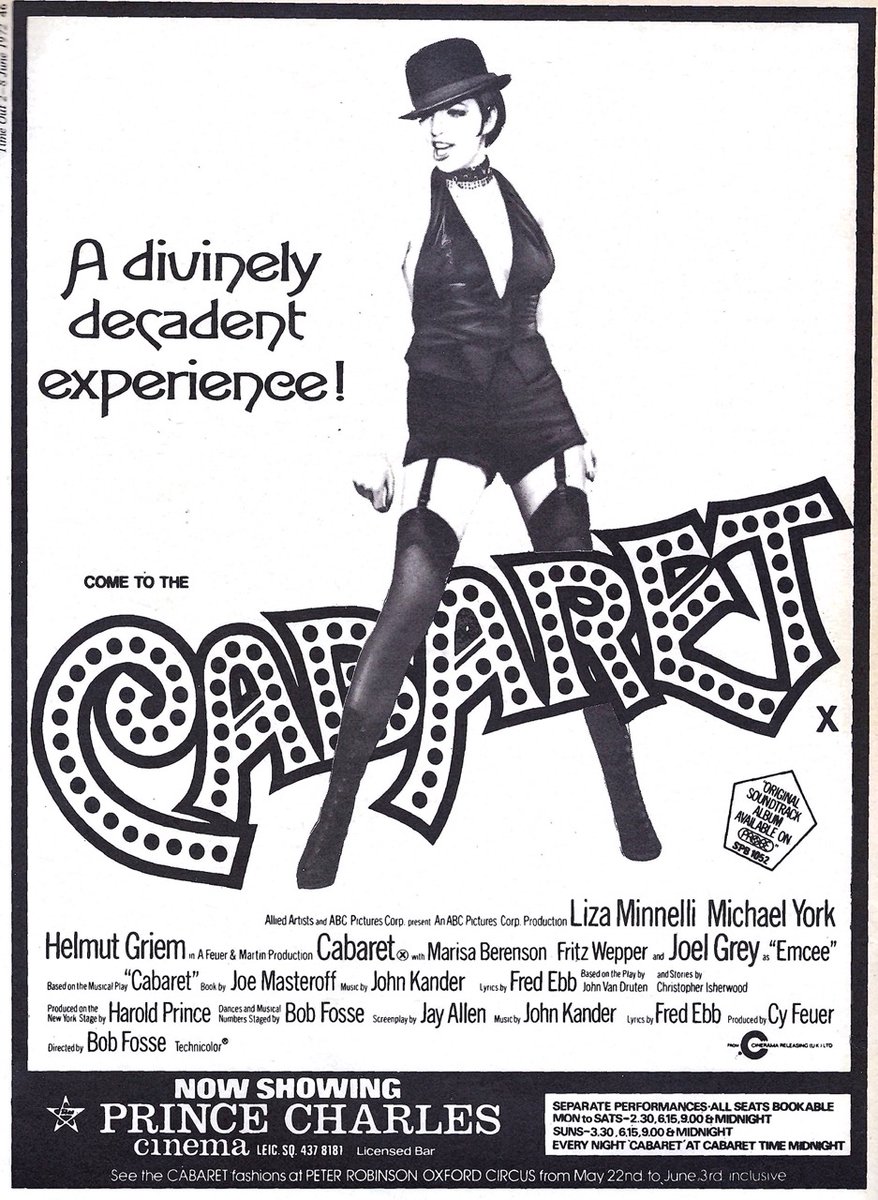On this day, June 1st, 1972, CABARET, starring Liza Minnelli and Michael York, opened @ThePCCLondon ..