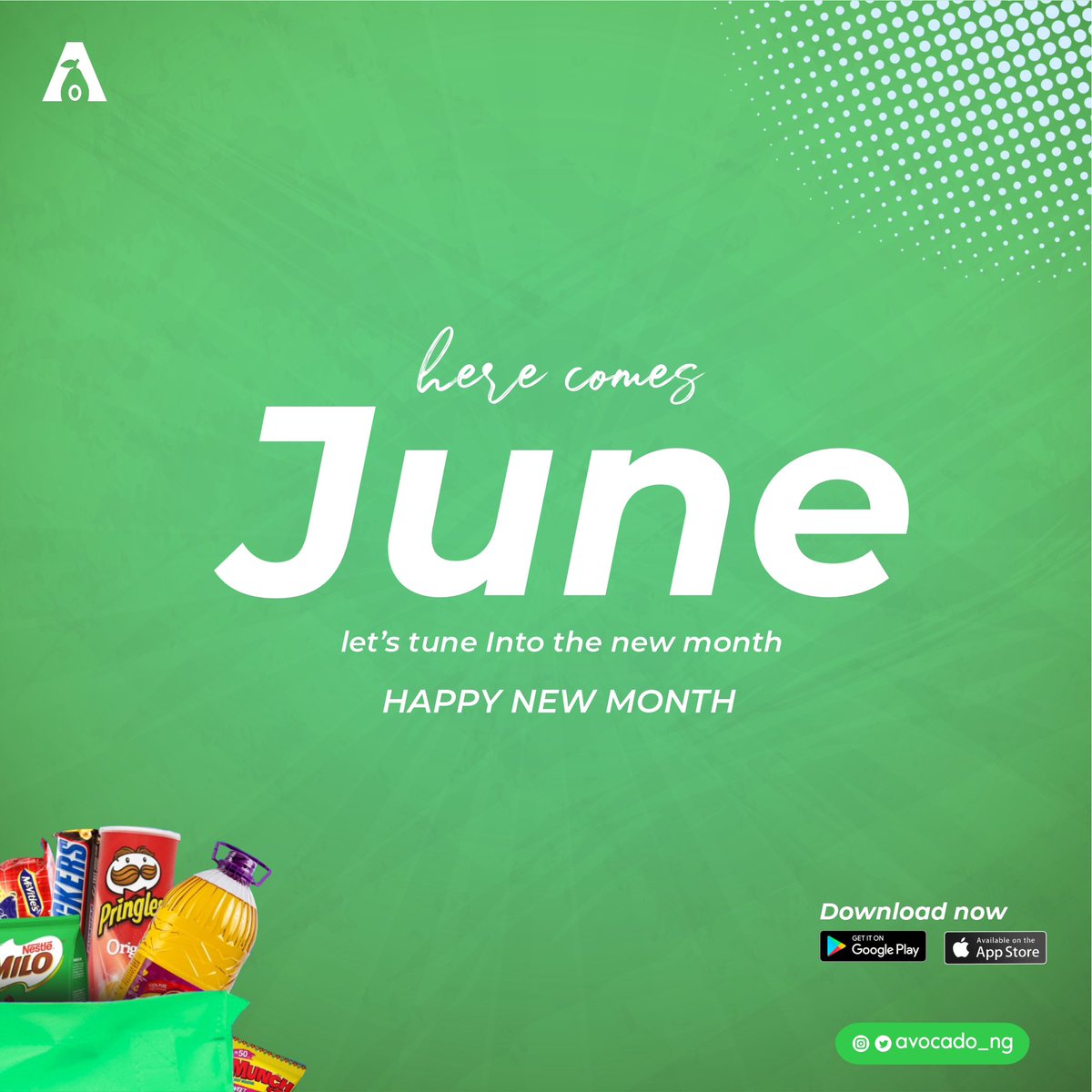 avocado_ng's tweet photo. Hello June !!! Welcome to a new month🎊.
Look on the brighter side this month and don’t let things weigh you down.
Avocado is here to take care of your shopping needs.Use Avocado!
#Avocado
#Akurehowfar
#GroceryDelivery
#Akure
#amazingoffer
#fastdelivery
#Download
#Order
#Enjoy https://t.co/5R9Wn02NbN
