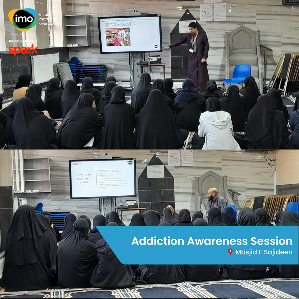 💊 Take a look at our dedicated #Gambling and #SubstanceMisuse practitioners in action at Masjid Sajedeen, enlightening the next generation! Life is precious, so let's say no to vaping. 🚫💨 #EducationMatters #Wellbeing 💪✨