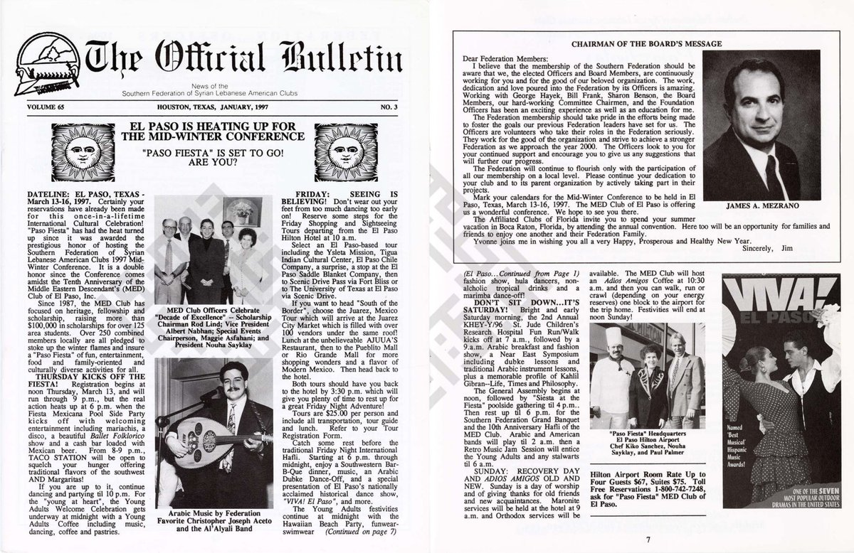 The #KhayrallahCenter houses a collection of official bulletins, special publications, records, and more from the Southern Federation of Syrian Lebanese American Clubs between 1933-'90. 

To view the collection, visit the Khayrallah Center #DigitalArchive: ow.ly/Wpy850OB1xu