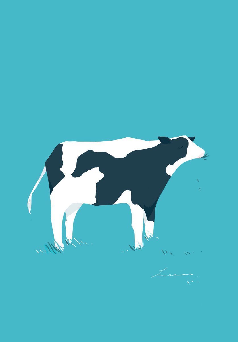no humans animal focus grass simple background cow animal from side  illustration images