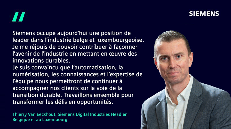 Thierry Van Eeckhout succède à Eddy Nelis à la tête de Siemens Digital Industries en Belgique-Luxembourg. Merci beaucoup, Eddy, pour tes nombreuses réalisations et ta belle carrière au sein de notre entreprise! Bonne chance dans ton nouveau rôle, Thierry ! sie.ag/3MLiQZ7