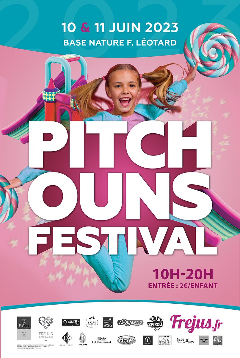 VisitCotedazur's tweet photo. 🌞🎉 Célébrez l'été avec le #PitchounFestival ! Un événement ludique pour les enfants et les familles. Rires, jeux et moments inoubliables à la #BaseNature de #Frejus.
Rendez-vous les 10 & 11 juin pour une version 100% bonne humeur !🥳
#CotedAzurFrance @frejustourisme @VisitVar https://t.co/17jOzX8Pt3