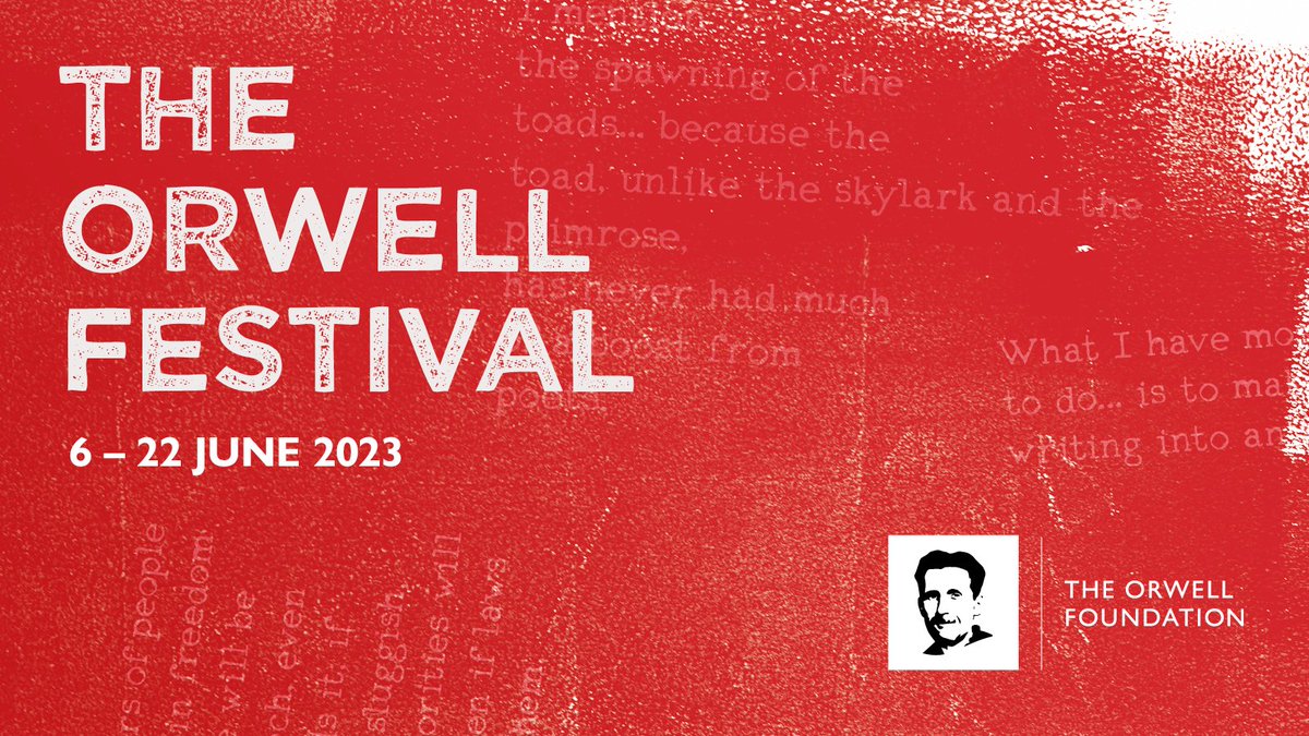 📢Give away!  

We're offering *2* free tickets to an event of your choice at <a href="/ucl/">UCL</a>, from Gary Younge's opening lecture to Jesse Armstrong on Politics and Drama!

Just share this tweet and tell us what you're most excited to see. Deadline 5pm Friday 2/6!📆

orwellfestival.co.uk/schedule