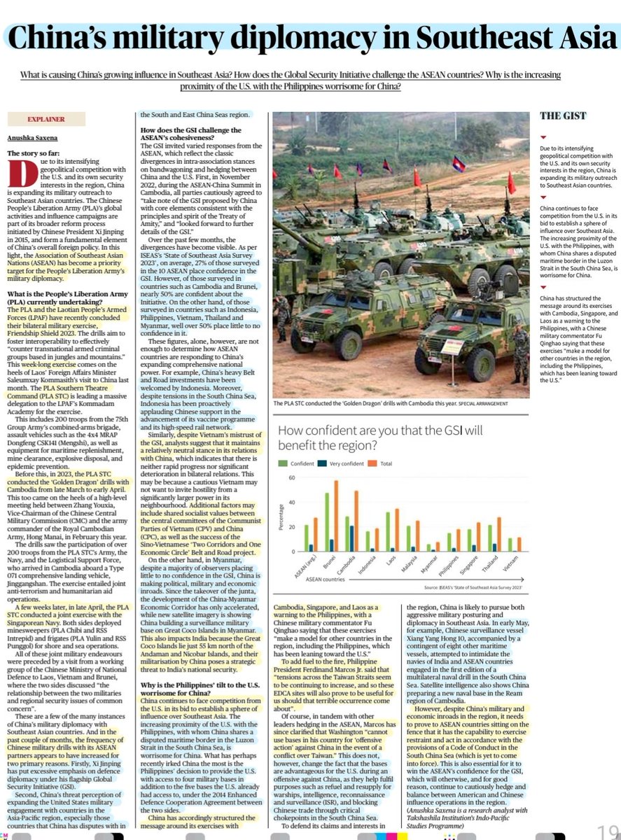 'China's Military Diplomacy in SouthEast Asia'
: Explained

#china #Military #Diplomacy 
#ASEAN #SoutheastAsia 
#USA 

#UPSC2023 #UPSC2024 #UPSC 

Source: TH