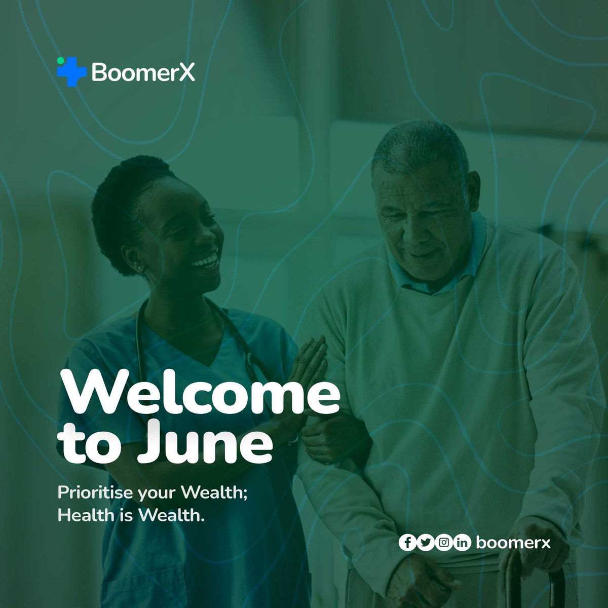 boomerxhq's tweet photo. It's a new month , we always have new priorities. 
This month, prioritize your wealth but remember, HEALTH IS WEALTH. 
@BoomerX , we wish you a blissful month. 
Welcome to June.

#Health #Wealth #HNM https://t.co/qDlPqTFba6