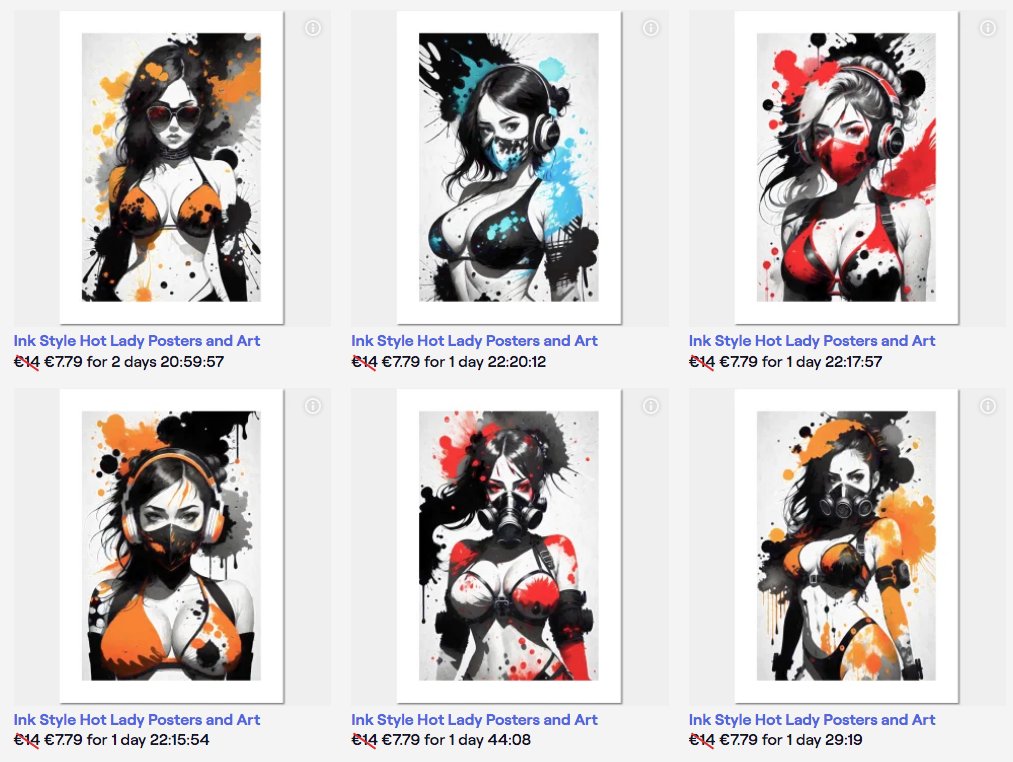 New #artworks was added on #TeePublic 
👙“Ink Style - Hot Ladies”    

Check them here 👇

teepublic.com/user/voodoo-pr…

Subscribe | Like | Retweet 🤜🤛  

#poster #hotlady #hotwoman #bikini #inkpainting #abstract #sexywoman #hotgirl #sexylady #bikiniwoman