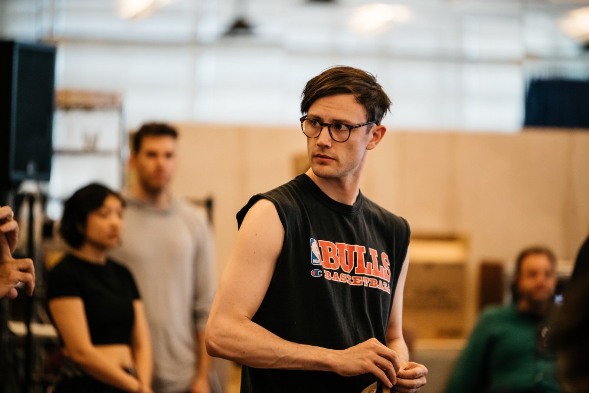 First look at @hughcoles in rehearsals for #BackToTheFuture on Broadway (@bttfbway), reprising his award winning role as #GeorgeMcFly ☄️ 💻 backtothefuturemusical.com/new-york/