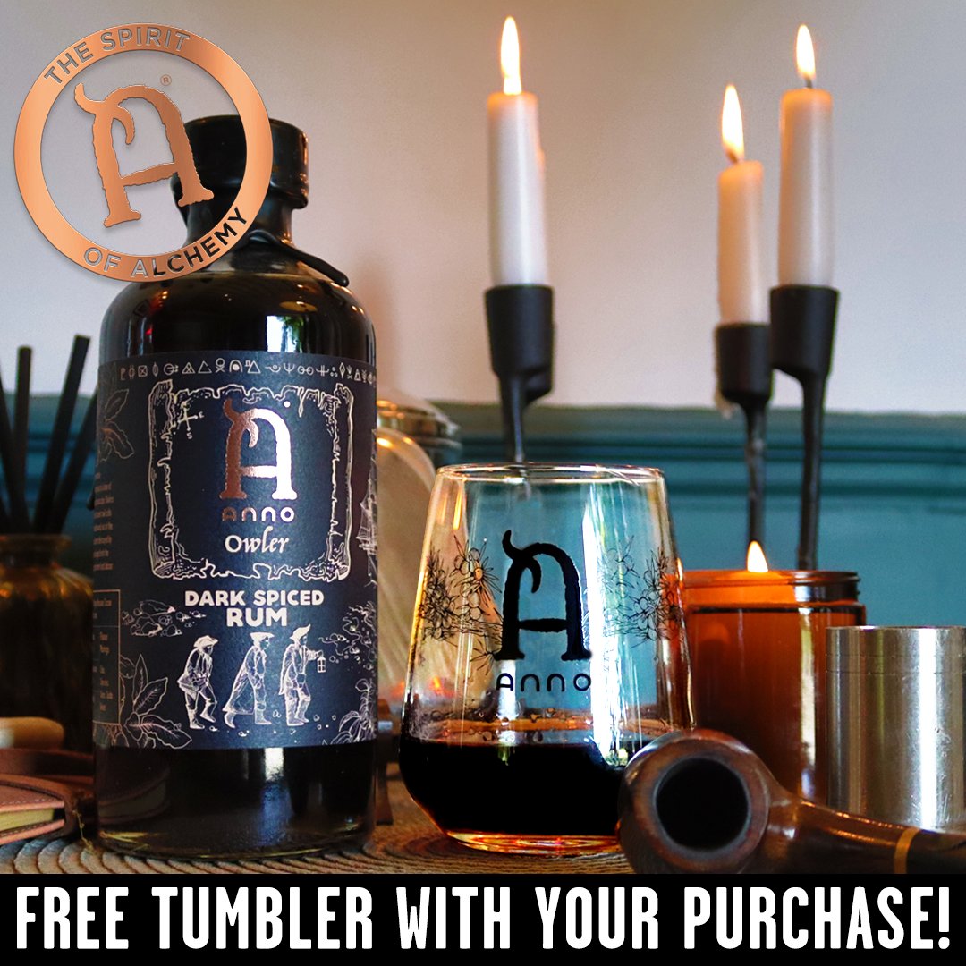Gift idea: If you buy a bottle of Anno's Owler Dark Spiced Rum you get one of our illustrated tumblers FREE.Not a Rum person? We have the same offer for ANY of our 70cl or 20cl bottles ending midnight on World Gin Day, Saturday 10th June! Visit our website and choose your bottle.