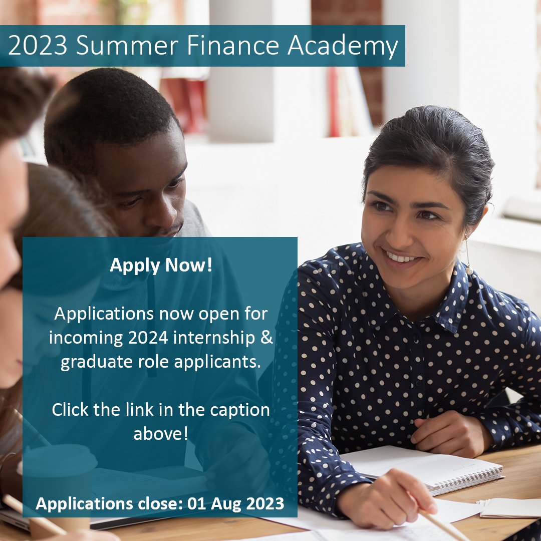 Applications are now open for our Summer Academy - Finance Programme! 

Apply now ➡️ ow.ly/gMmT50OBEOR

#seolondon #diversityandinclusion #socialmobility