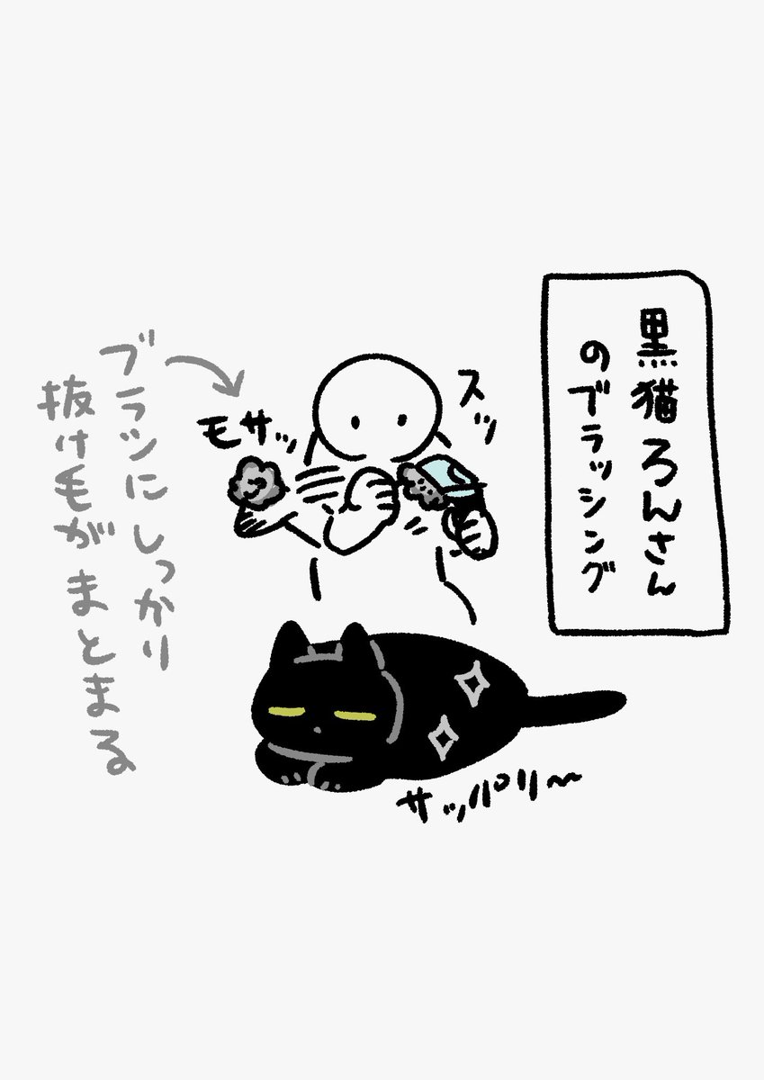 ねこ、毛の色によってブラッシングしやすさが違う説が私の中で浮上している