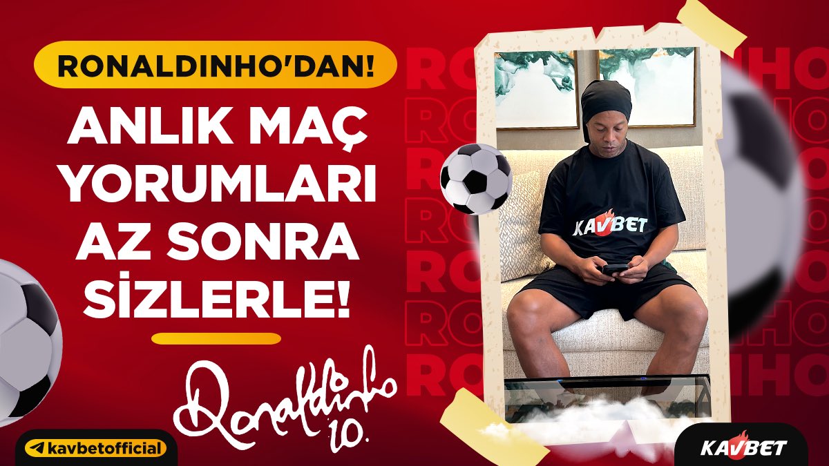 🏆 Dünya Yıldızı Marka Elçimiz 💫

🤙🏾 R10 Ronaldinho 🇧🇷 

⚽️ Az sonra anlık maç yorumları ile sizlerle✨

#r10 #ronaldinho #worldclass #kavbet #brasil #turkey