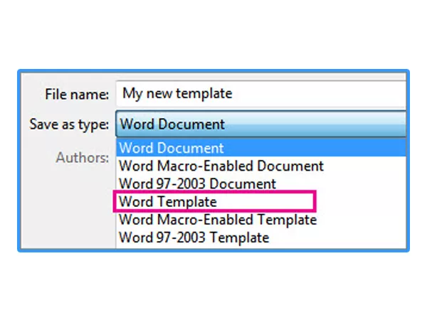 Open the document you want to turn into a template. Once it's ready, click File>Save As. Choose where you want to save it and when Word asks you to name the file, click  'Save as type.' Instead of 'Word Document,' click the drop-down box and choose Word Template.

#Techtip #Help