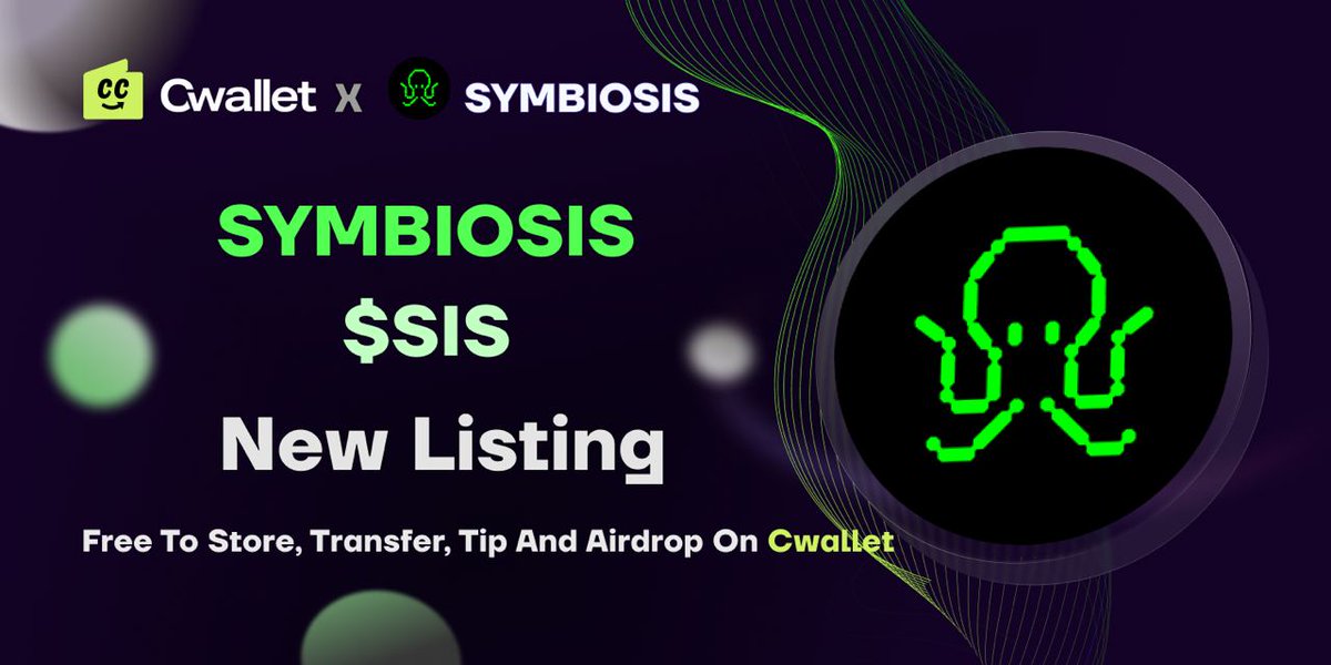 CwalletOfficial's tweet image. 🎊SYMBIOSIS $SIS is newly listed on Cwallet
We are partnered with @symbiosis_fi, a cross-chain engine and liquidity protocol.
>> We're going to integrate Dapps on Cwallet in the next stage!
Enjoy effortless transfer on #Cwallet and Be a Symbiotes 😛
#Crypto