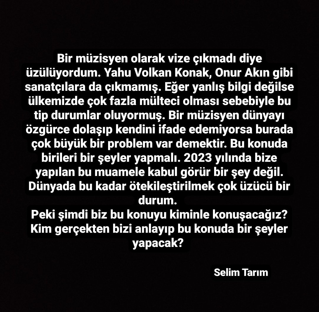 #vize #vizealamadık #sanatcivizesi #tbmm #kulturbakanligi <a href="/TCKulturTurizm/">T.C. Kültür ve Turizm Bakanlığı</a> <a href="/TBMMresmi/">TBMM</a> <a href="/mesamglobal/">MESAM</a>